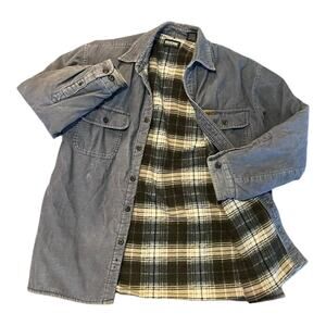 Vtg Corduroy Flannel Lined Gorpcore Rugged Outdoor Coat L Ranch Grunge Shacket